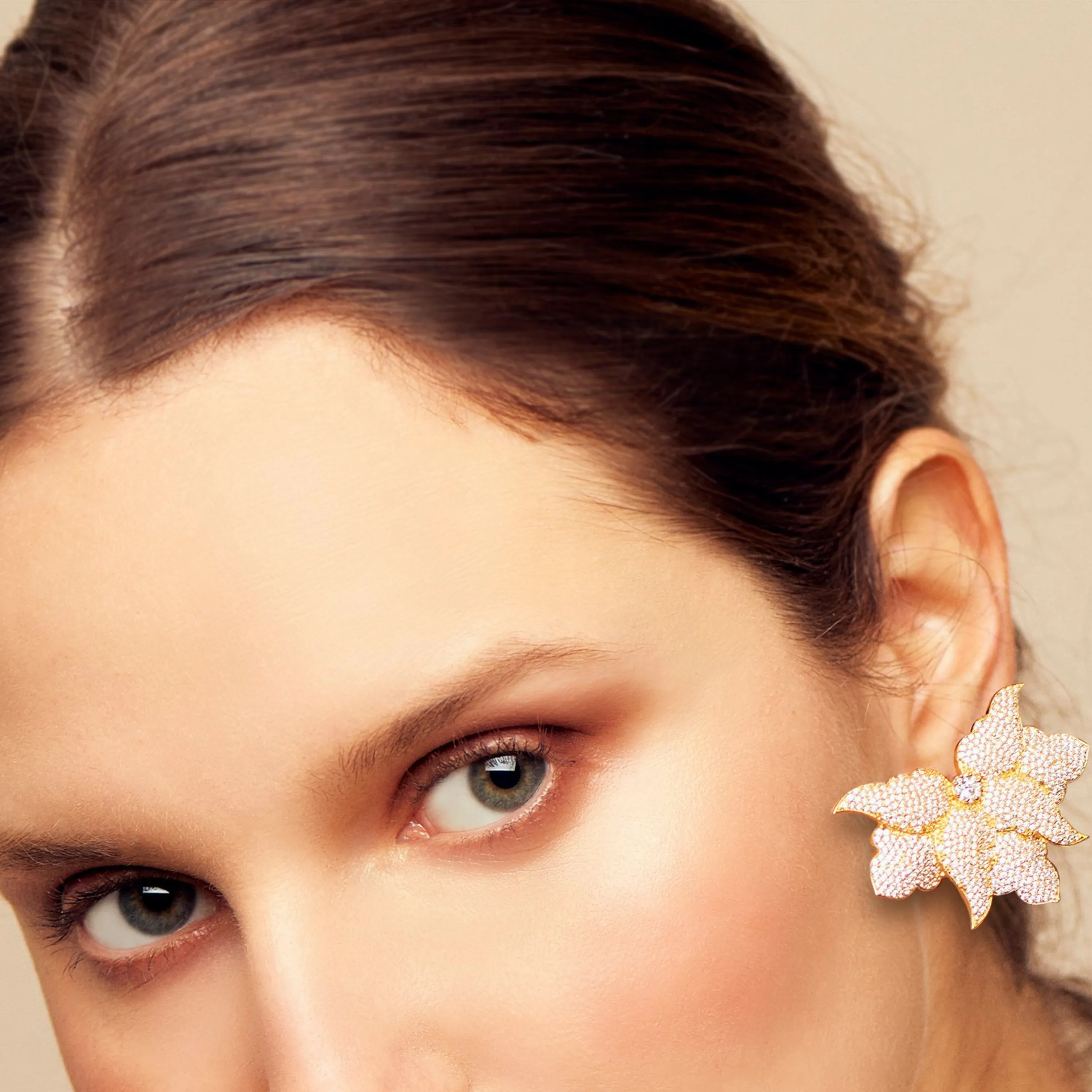 Half Flower Earrings