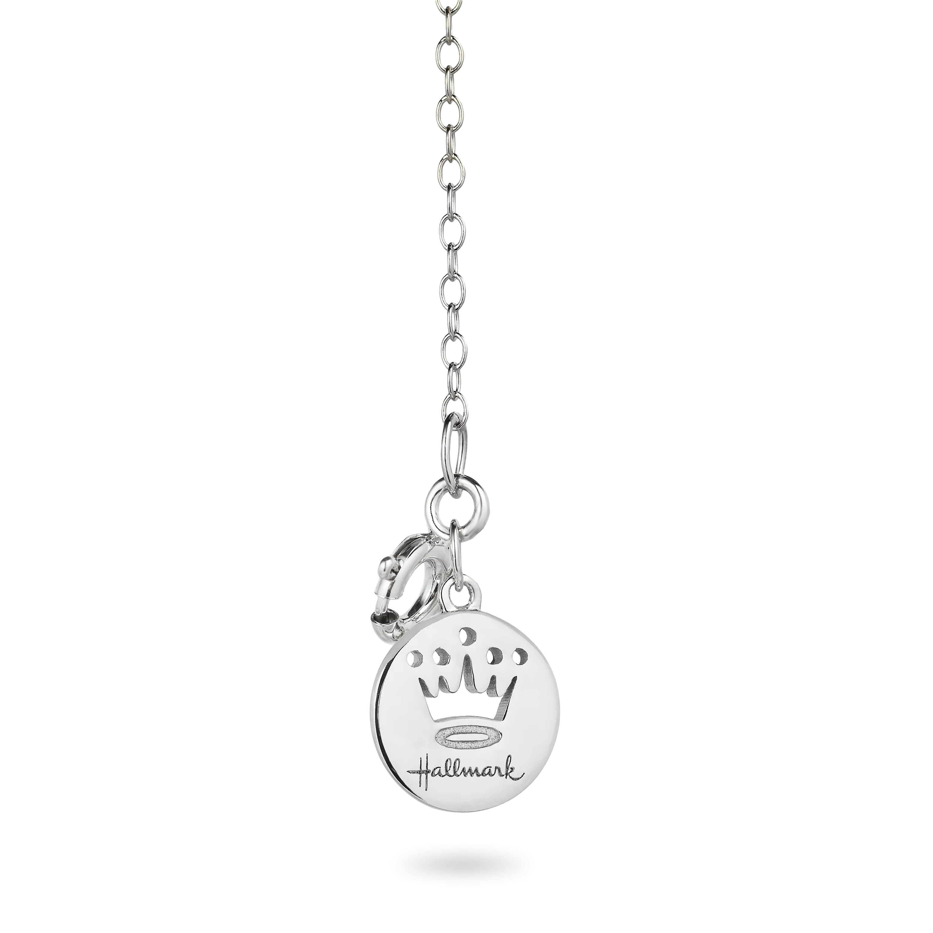Hallmark Fine Jewelry Cute Puppy Pendant in Sterling Silver with 1/20 Cttw Diamonds