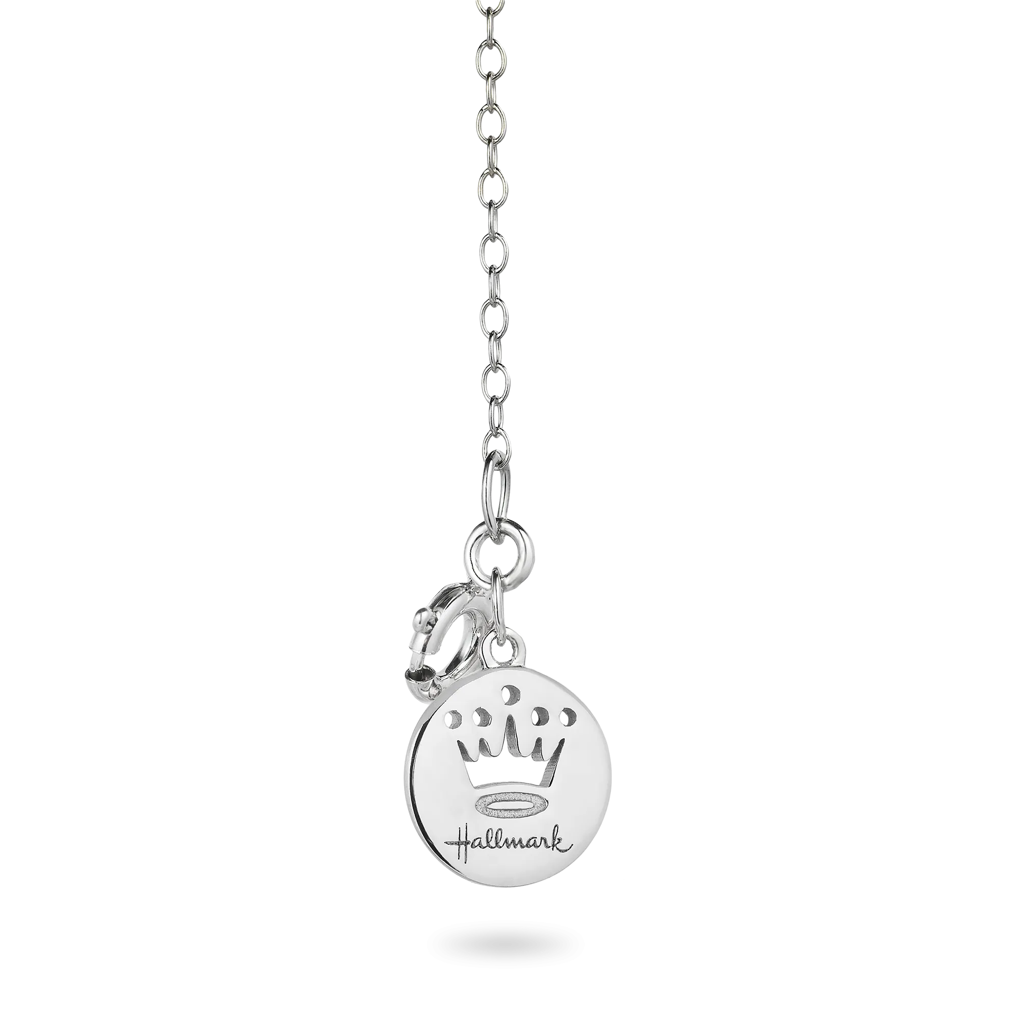 Hallmark Fine Jewelry Journey Swirl Pendant in Sterling Silver with 1/10 Cttw of Diamonds