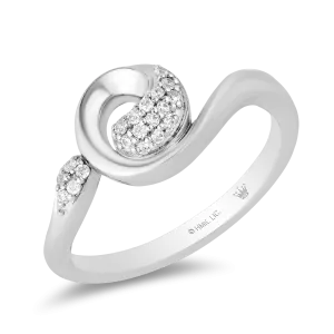 Hallmark Fine Jewelry Swirl Ring in Sterling Silver with 1/10 Cttw Diamonds