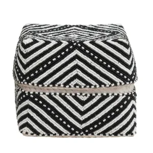 HAND-BEADED BAMBOO LIDDED CONTAINERS