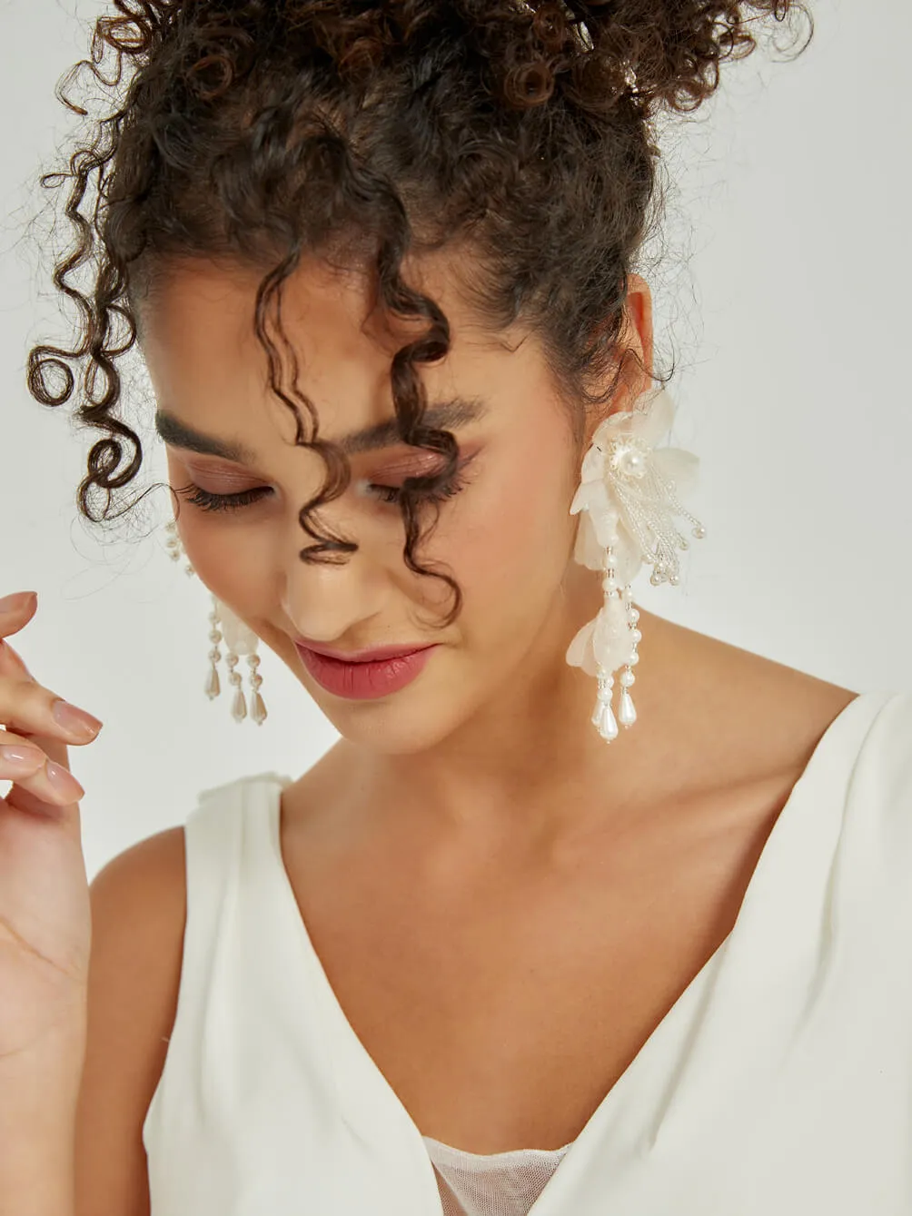 Hand-Made Wedding Earrings Clip