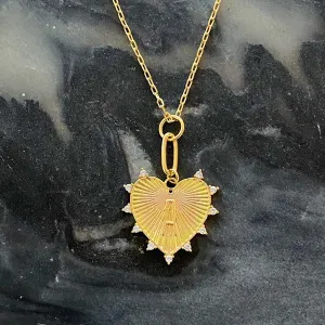 Hanging Initial Heart Necklace