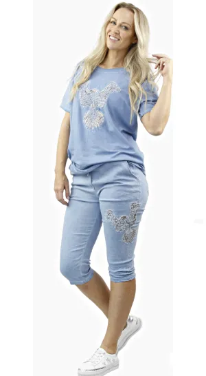 HARMONI  Linen Top and  PASSION shorts