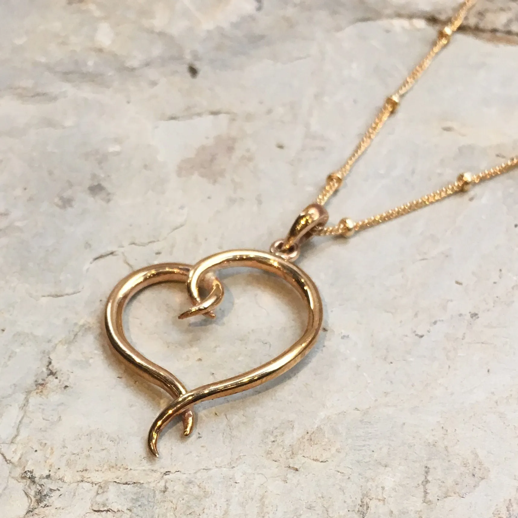 Heart Gold Necklace - Ties.