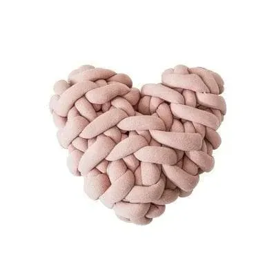 Heart Shape Knotted Accent Pillow