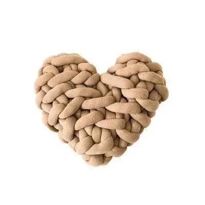 Heart Shape Knotted Accent Pillow