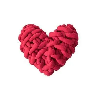 Heart Shape Knotted Accent Pillow