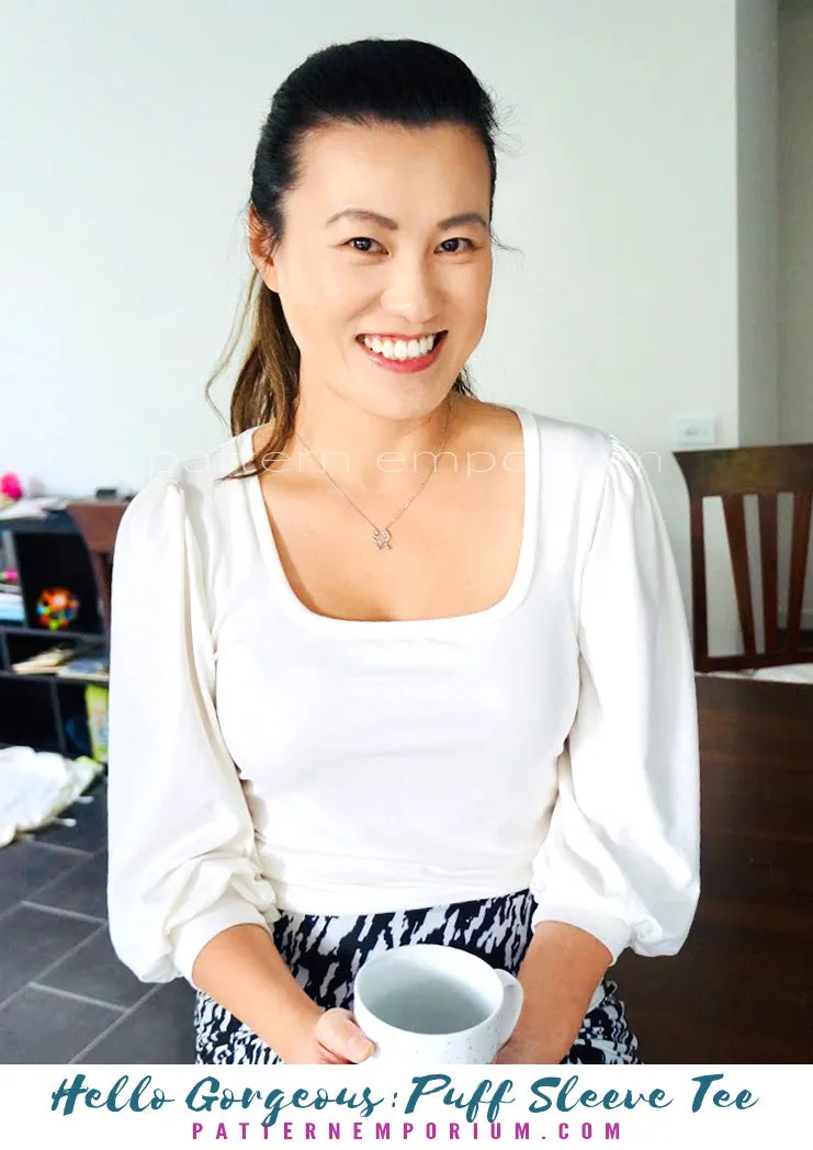 Hello Gorgeous | Puff Sleeve T-shirt Sewing Pattern