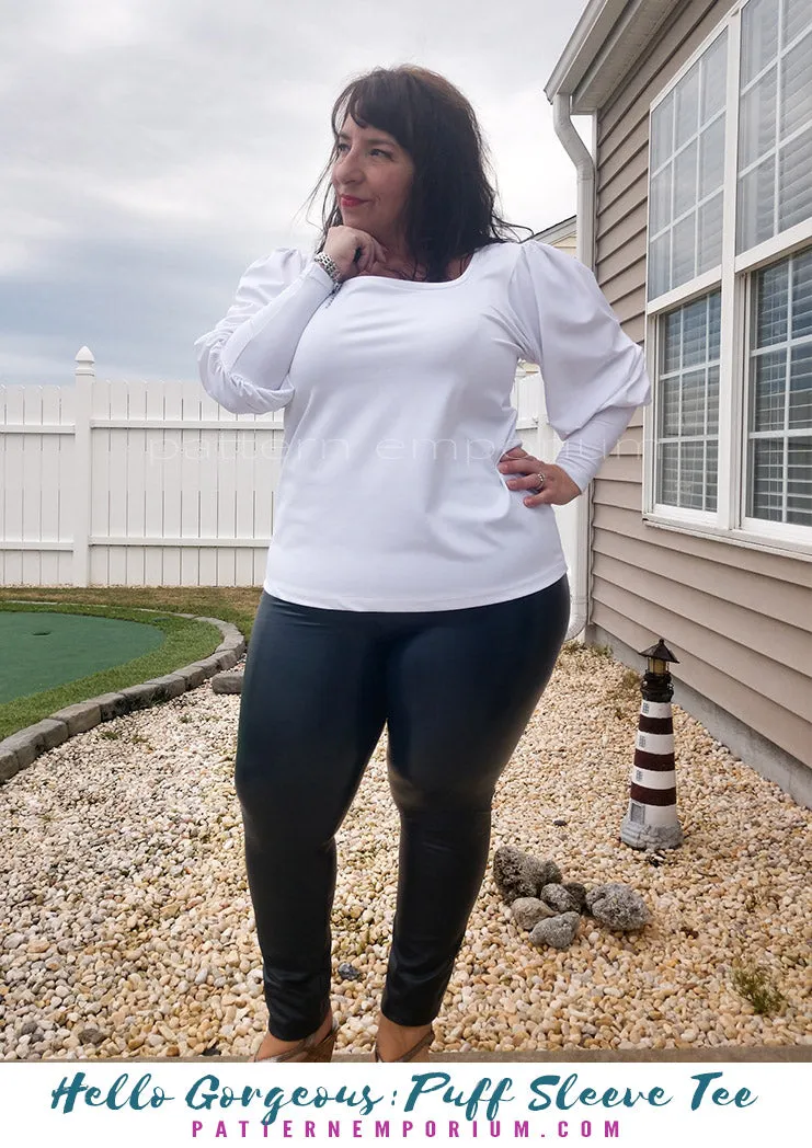 Hello Gorgeous | Puff Sleeve T-shirt Sewing Pattern