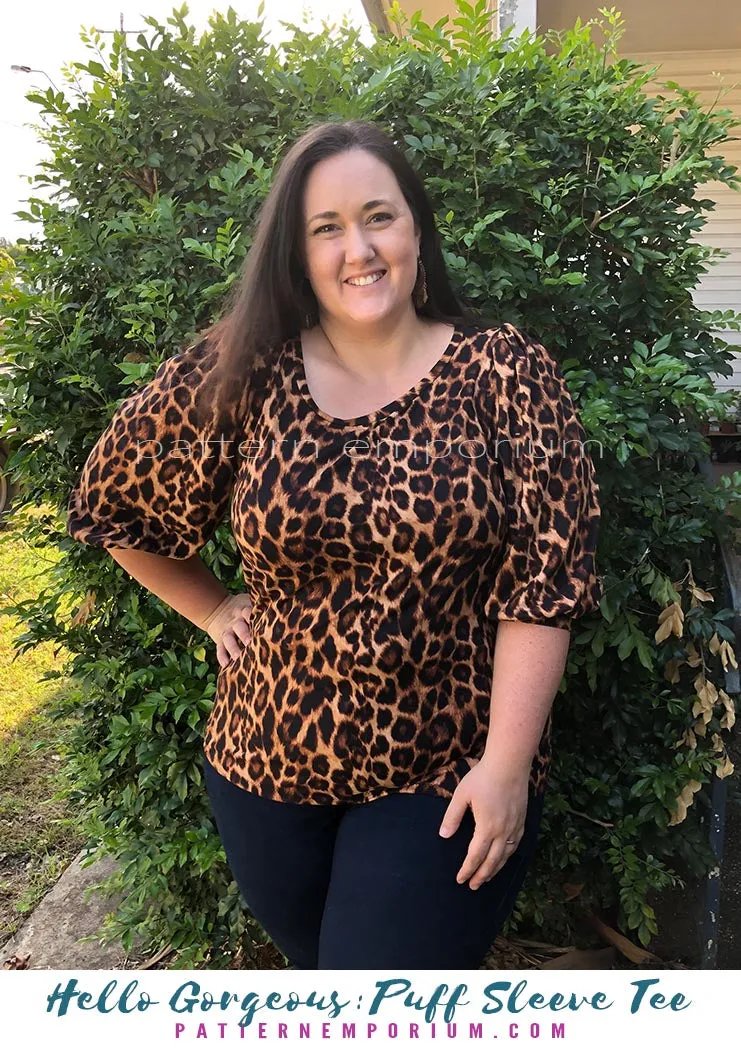 Hello Gorgeous | Puff Sleeve T-shirt Sewing Pattern