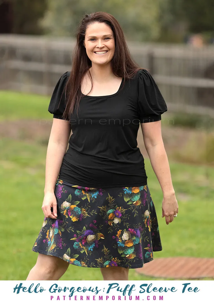 Hello Gorgeous | Puff Sleeve T-shirt Sewing Pattern