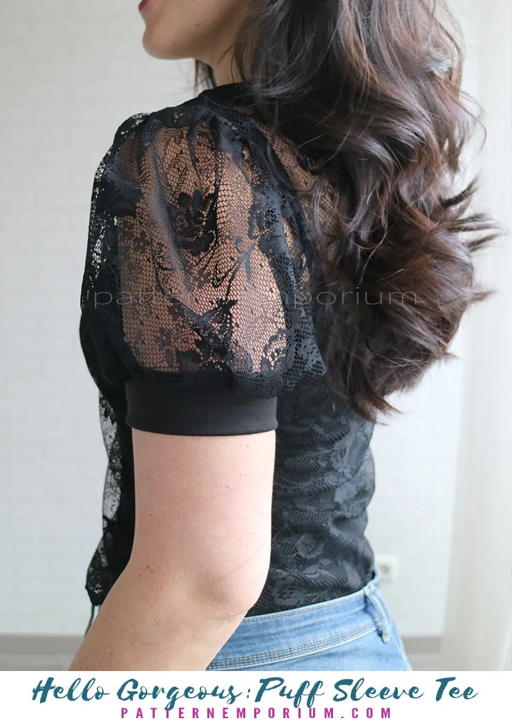 Hello Gorgeous | Puff Sleeve T-shirt Sewing Pattern