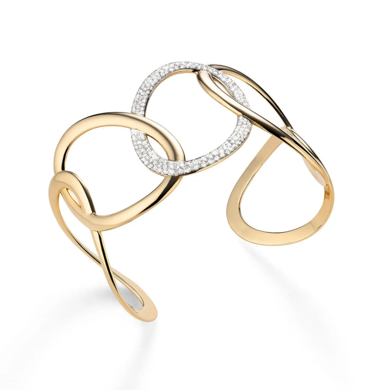 Hiroko 18K Yellow & White Gold Diamond Cuff Bracelet