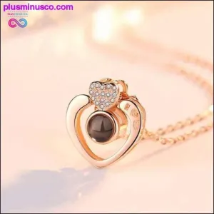 I love You Projection Heart Necklace in 100 Languages