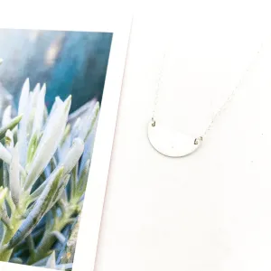 Impressions Dainty Semicircle Disc Necklace | Silver