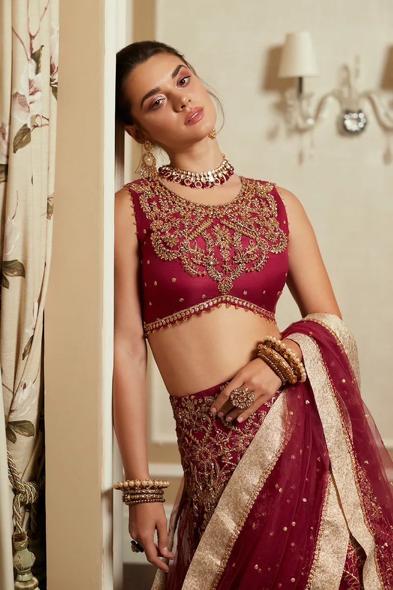 Indian Bridal Dress in Lehenga Choli Dupatta Style