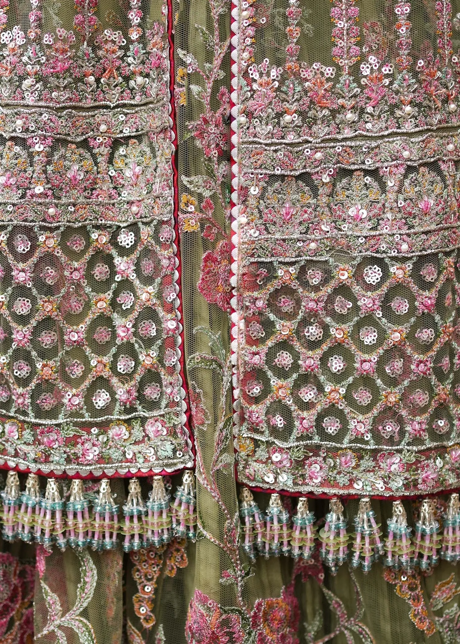 Indian Bridal Dress in Shirt and Green Lehenga Style