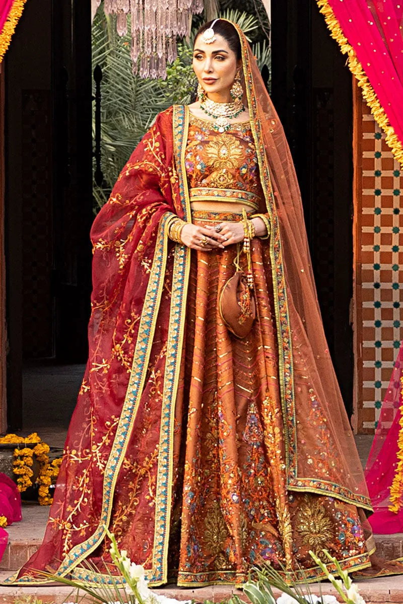 Indian Bridal Wear in Embroidered Lehenga Choli Style