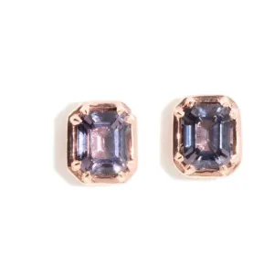Ines Purple Spinel Contemporary Stud Earrings