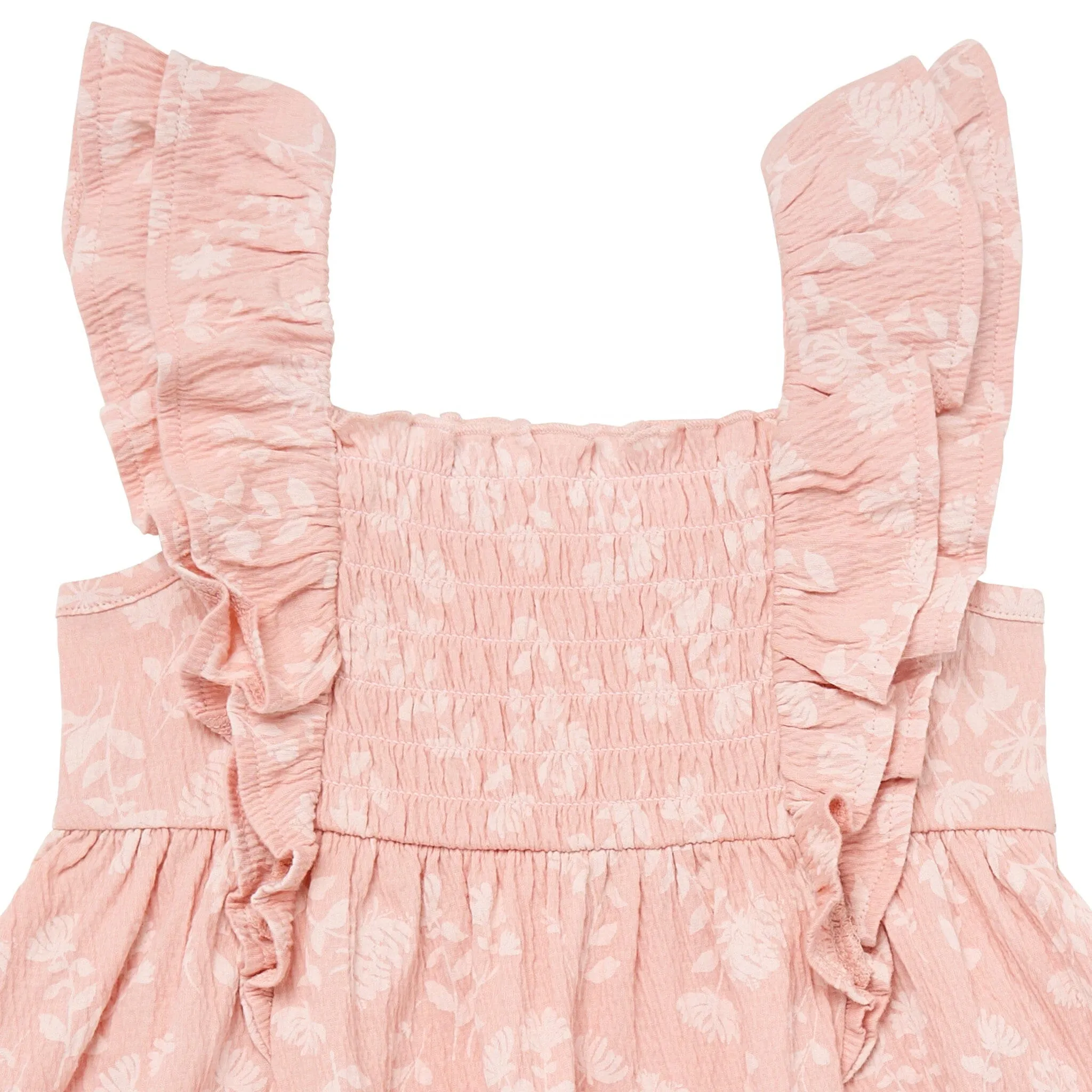 Infant & Toddler Girls Rose Wild Flowers Smocked Ruffle Dress