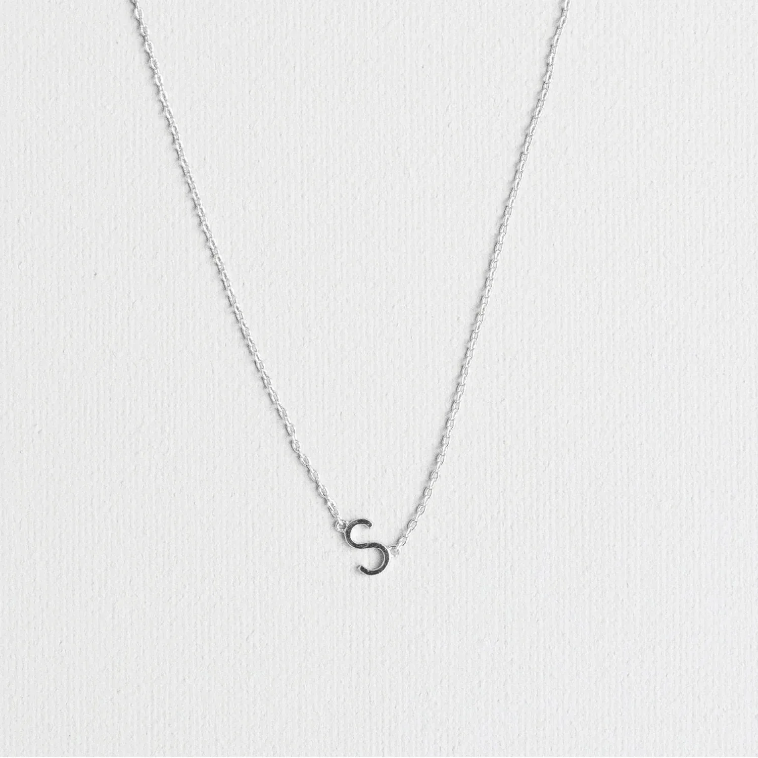 Initial Necklace Silver