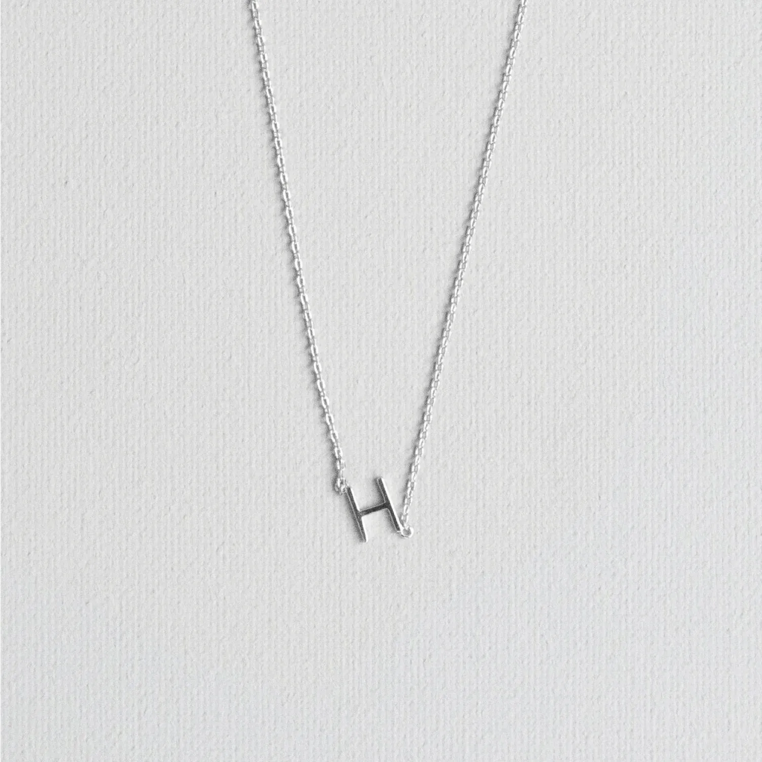 Initial Necklace Silver