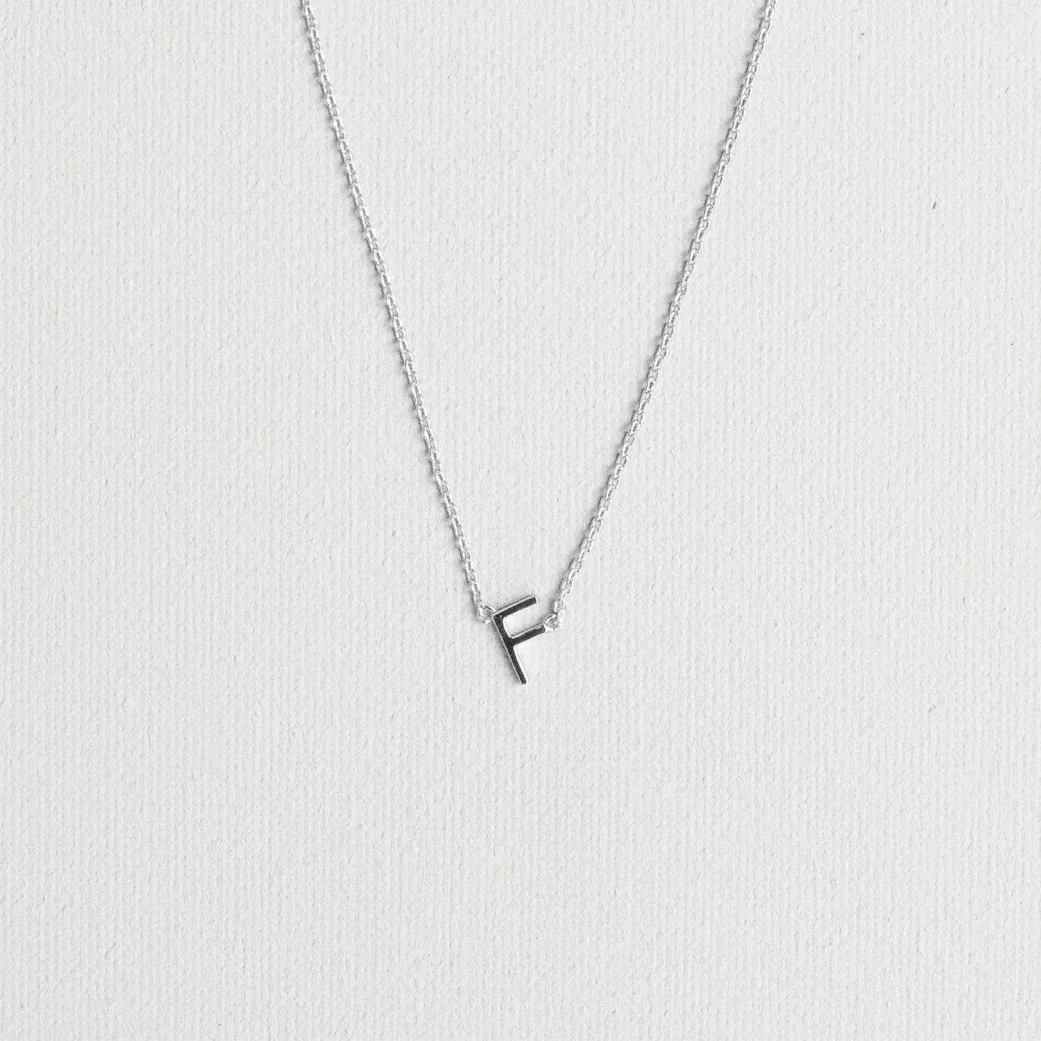 Initial Necklace Silver