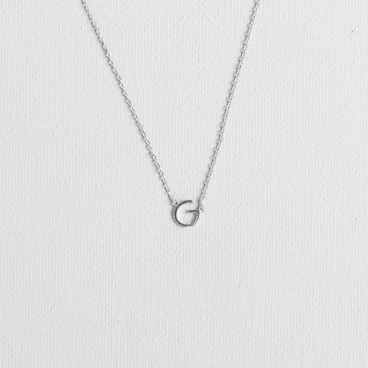 Initial Necklace Silver