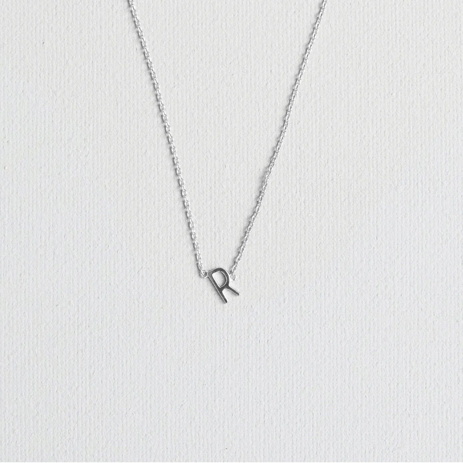 Initial Necklace Silver