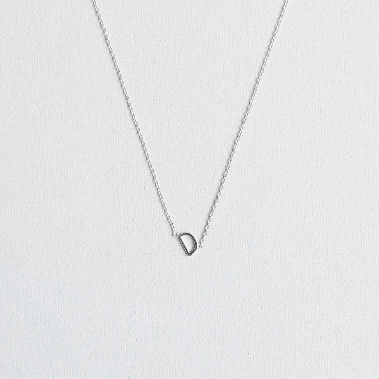 Initial Necklace Silver