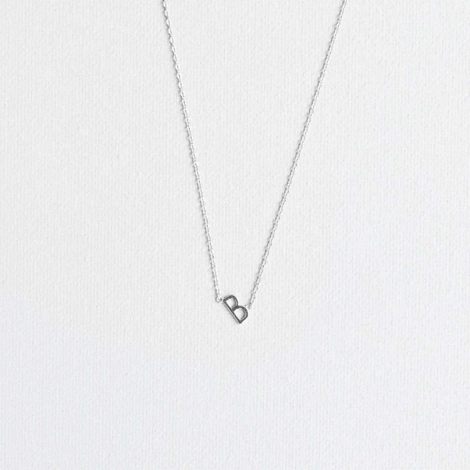 Initial Necklace Silver