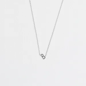 Initial Necklace Silver