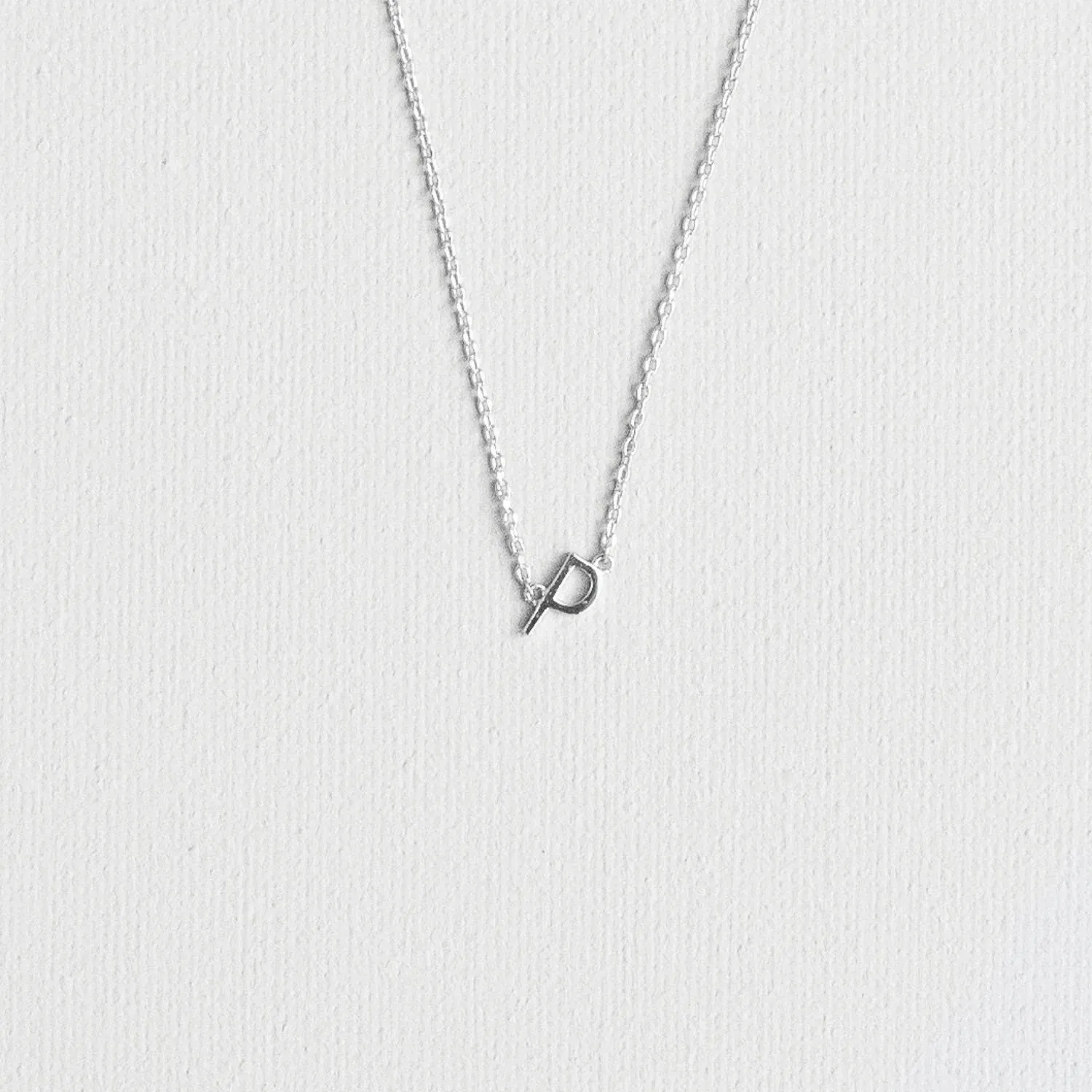 Initial Necklace Silver