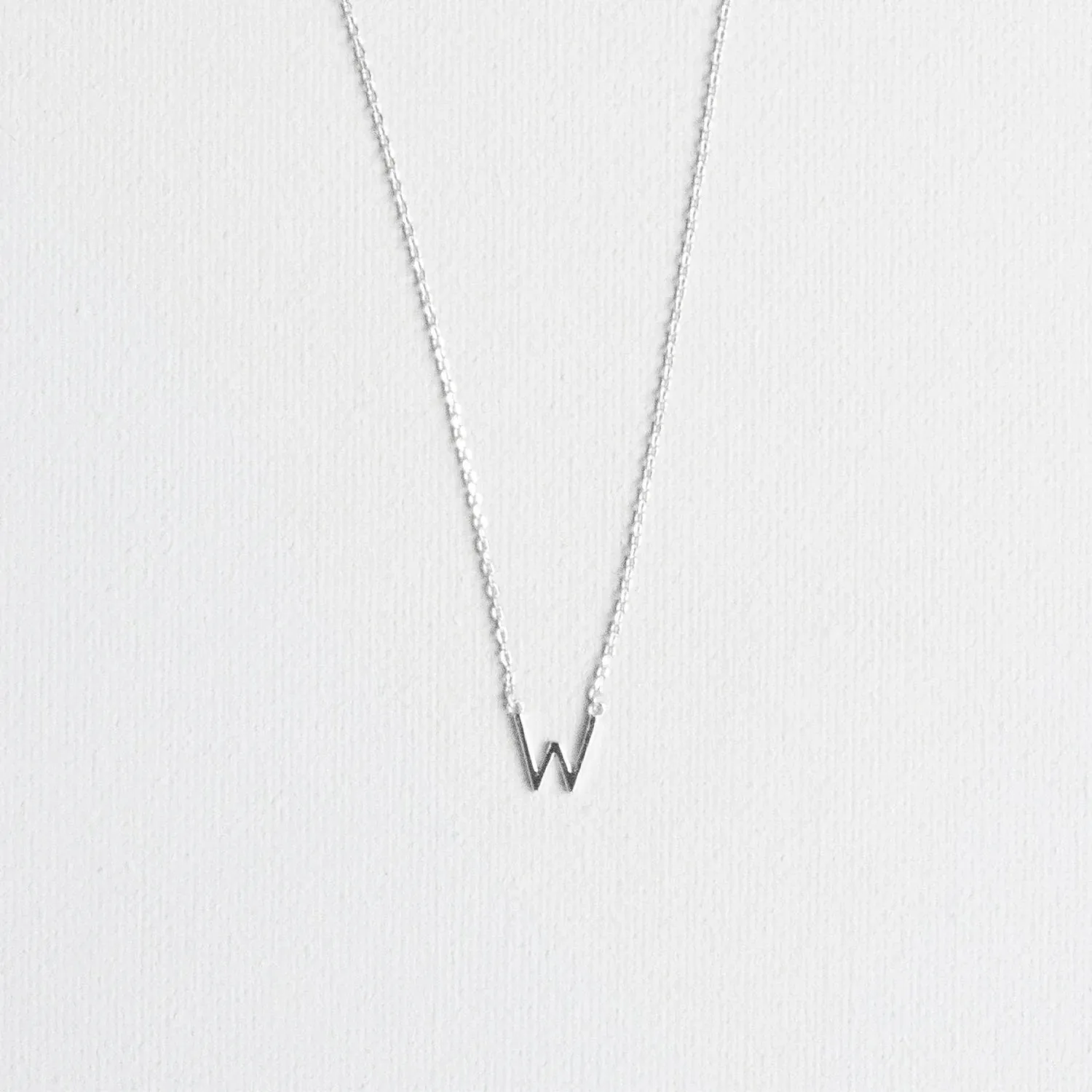 Initial Necklace Silver
