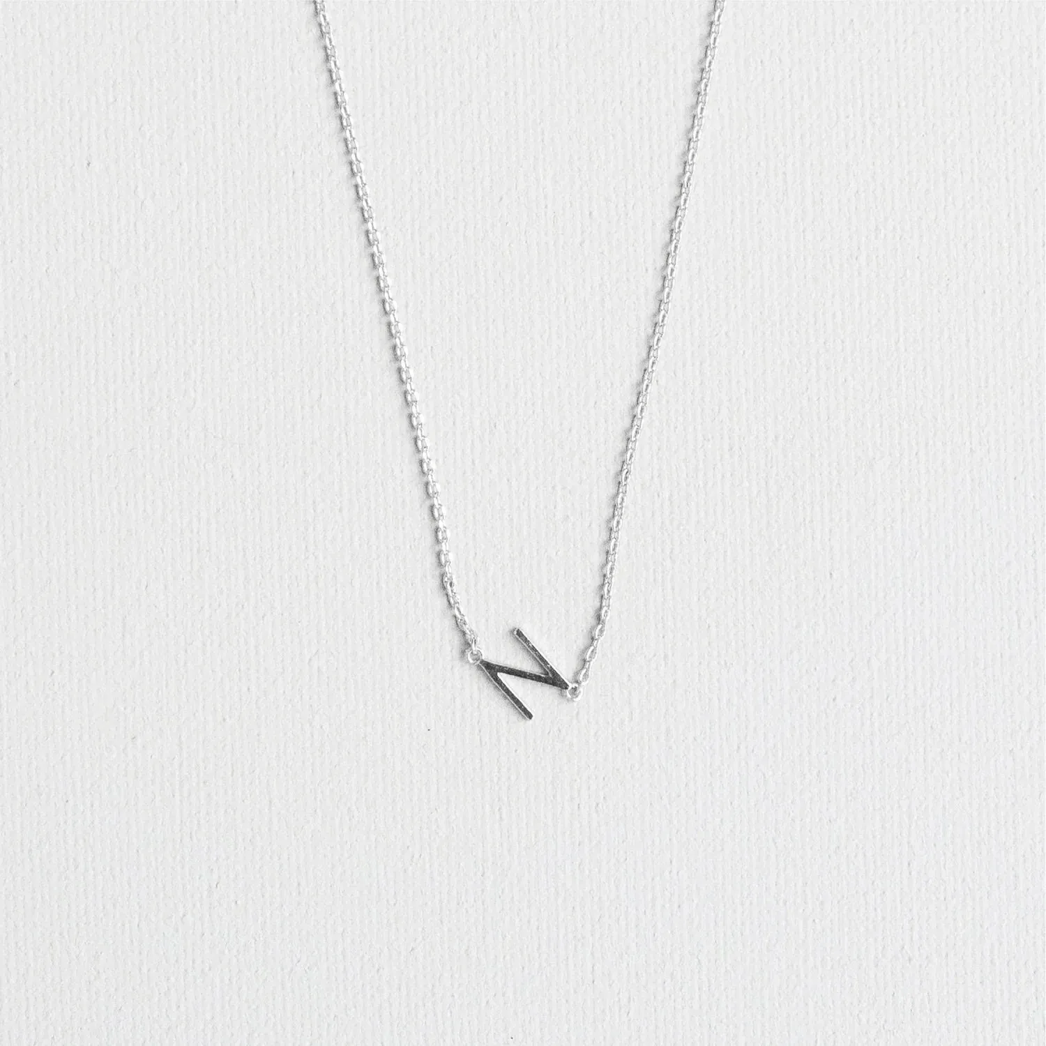 Initial Necklace Silver