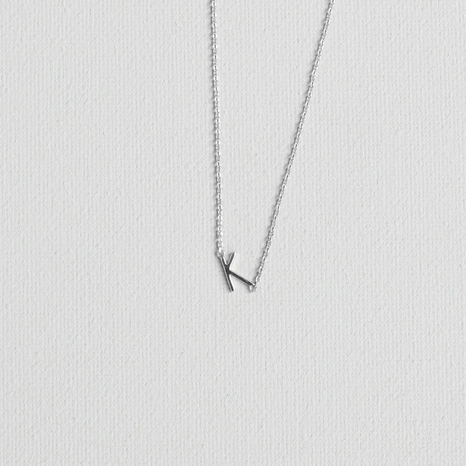 Initial Necklace Silver