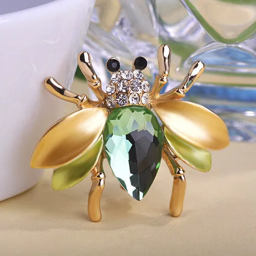 Insect Fashion Collar Accessories Coral Brooches Party Bijoux Joyas Women Broch Coroa From India Relogios kpop