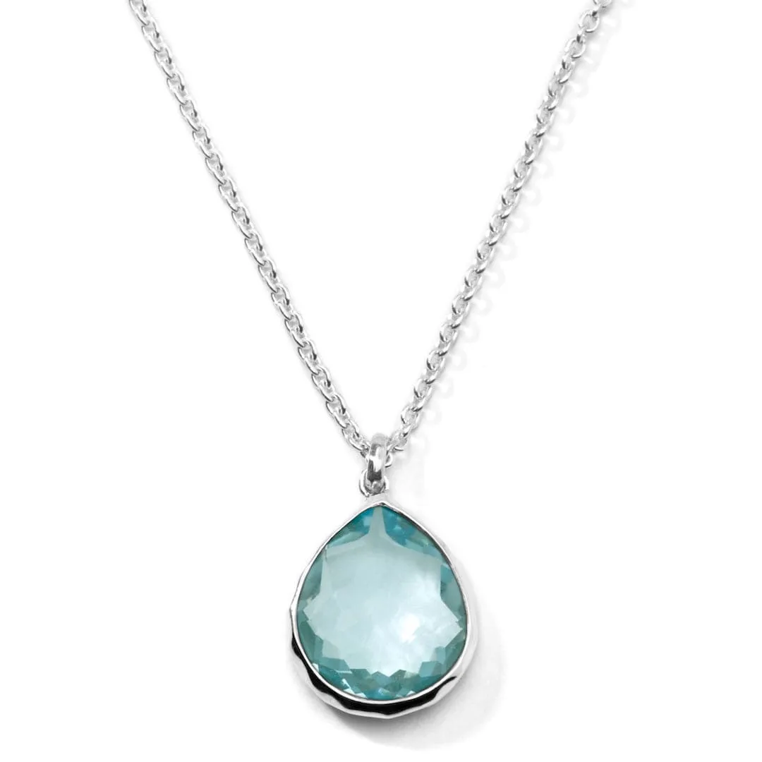 Ippolita Sterling Silver and Blue Topaz Teardrop Pendant Necklace
