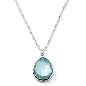 Ippolita Sterling Silver and Blue Topaz Teardrop Pendant Necklace