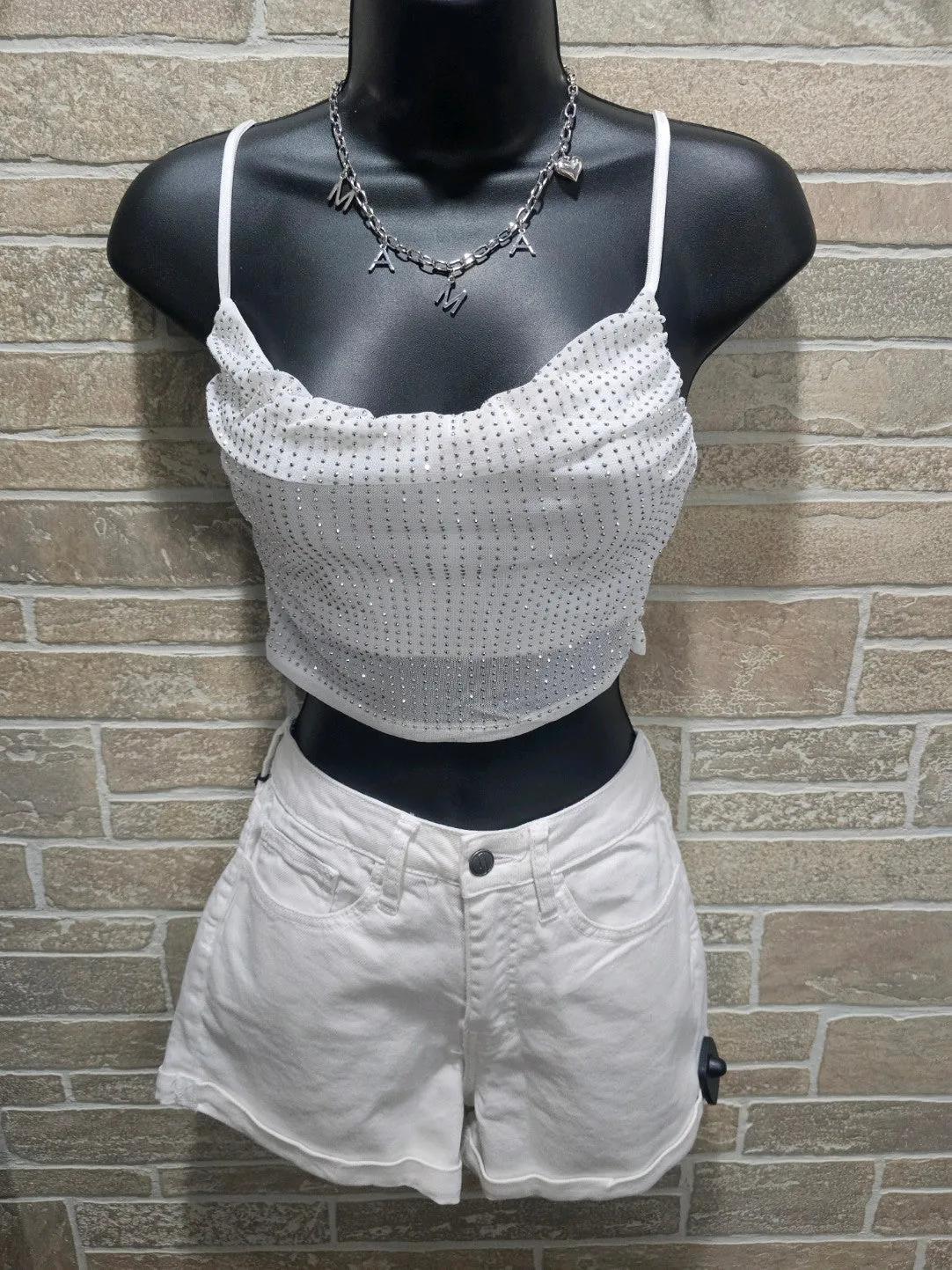 Ivory Sparkle Crop Top 3/7/24 8152
