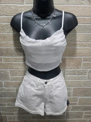 Ivory Sparkle Crop Top 3/7/24 8152
