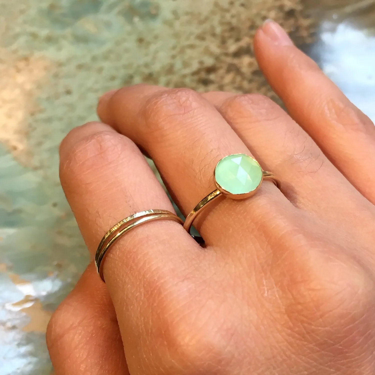 Jade Dainty Goldfilled Ring - Thrill.
