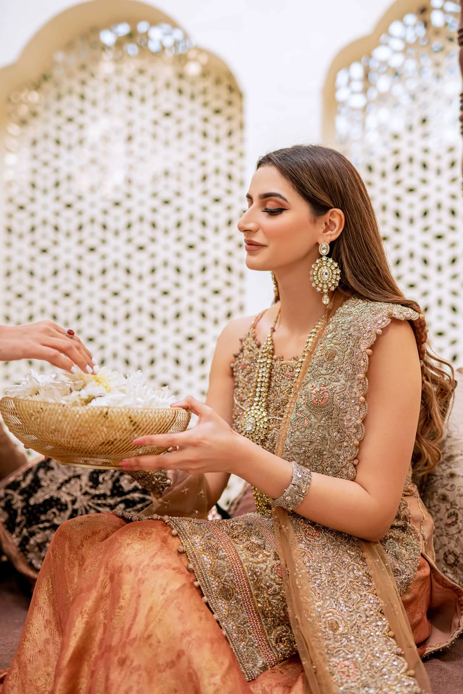 Jamawar Lehenga with Tissue Kameez and Dupatta #BS805