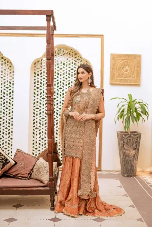 Jamawar Lehenga with Tissue Kameez and Dupatta #BS805