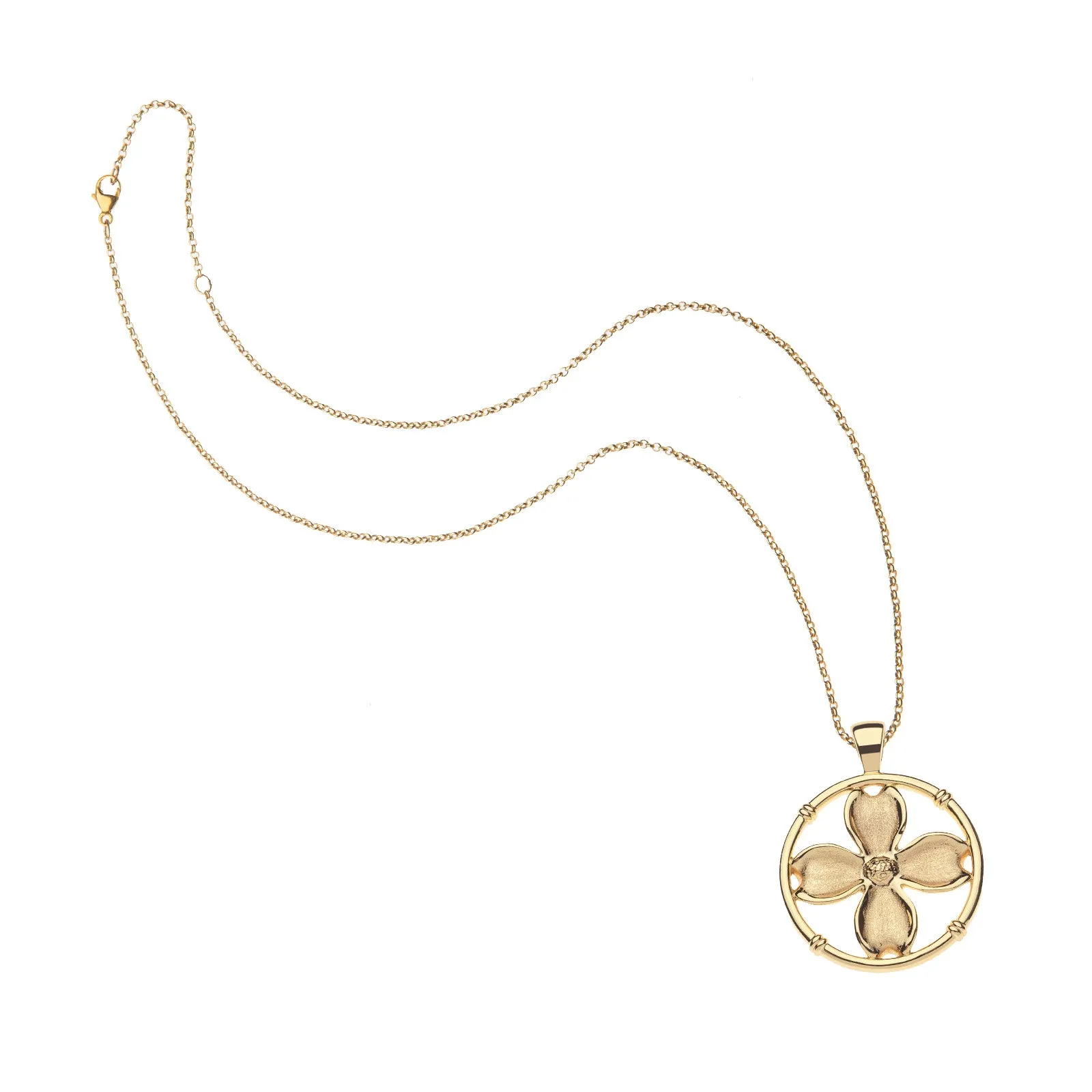 JOY Garden Party Dogwood Cutout Pendant Necklace