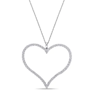 Jumbo Diamond Open Heart Pendant