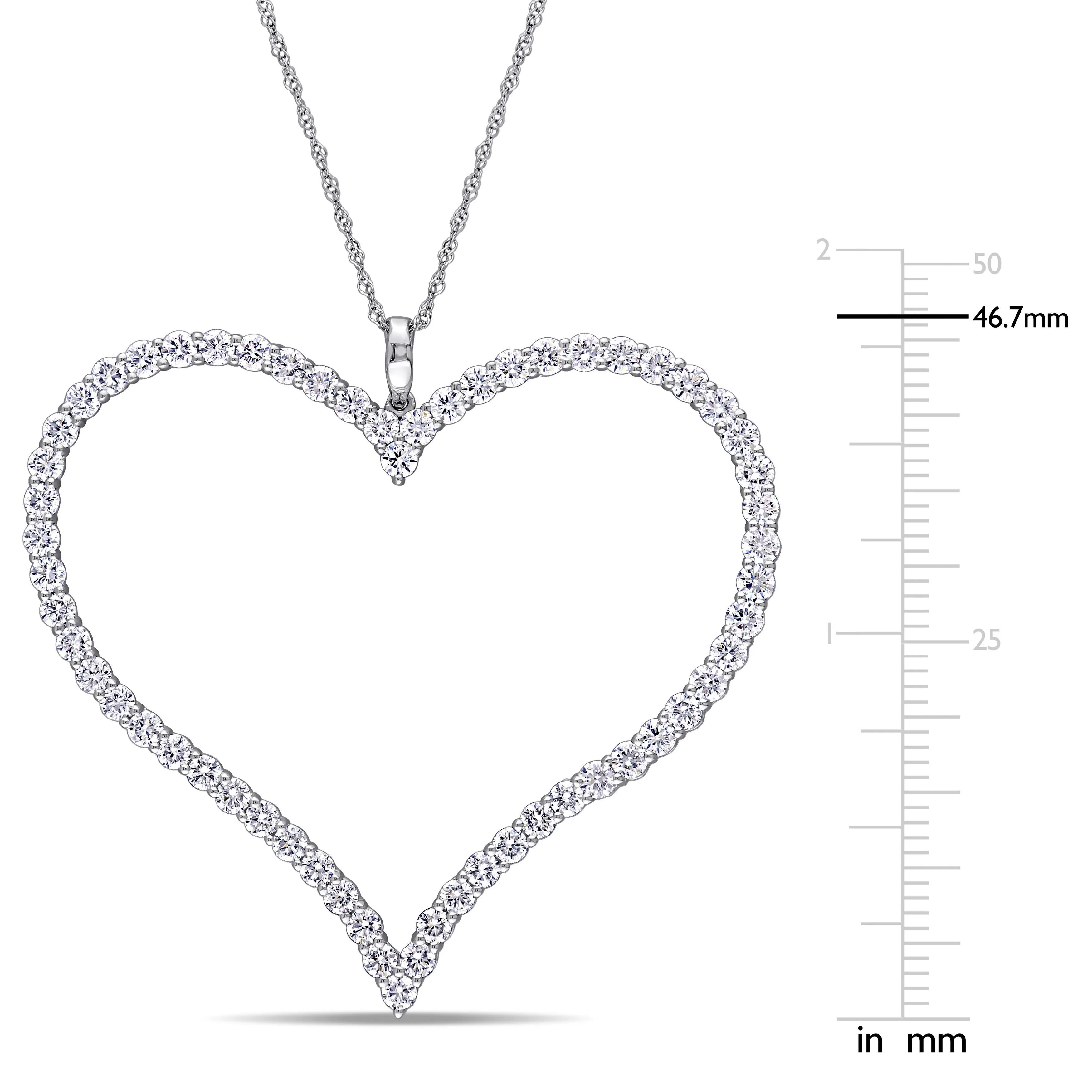 Jumbo Diamond Open Heart Pendant