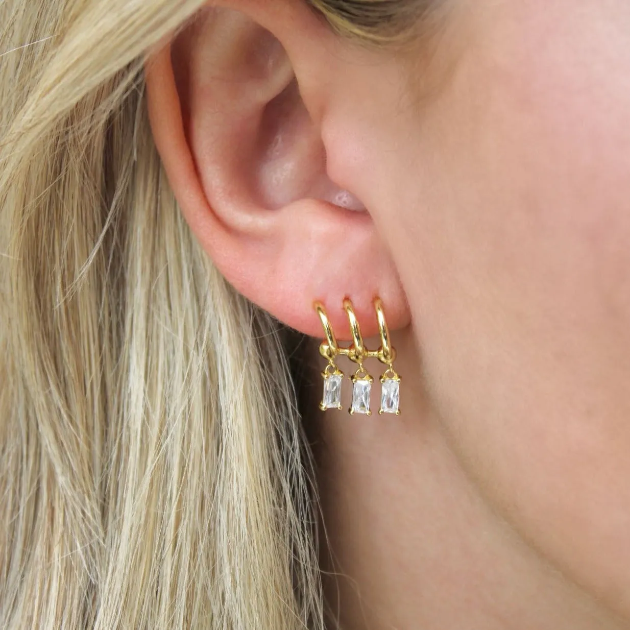 Kaia Triple Hoops Earrings