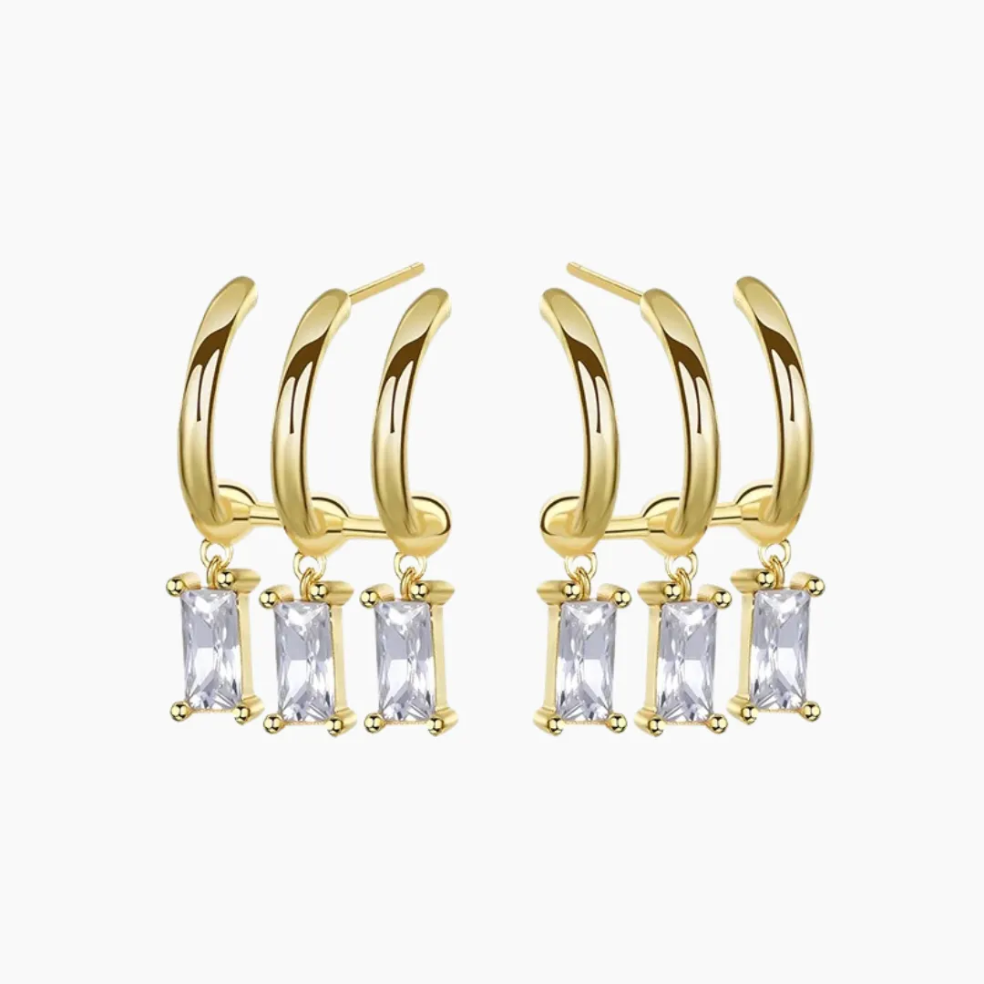 Kaia Triple Hoops Earrings